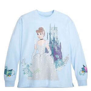 Disney Parks Cinderella 75th Anniversary Once Upon a Time Pullover Sweatshirt